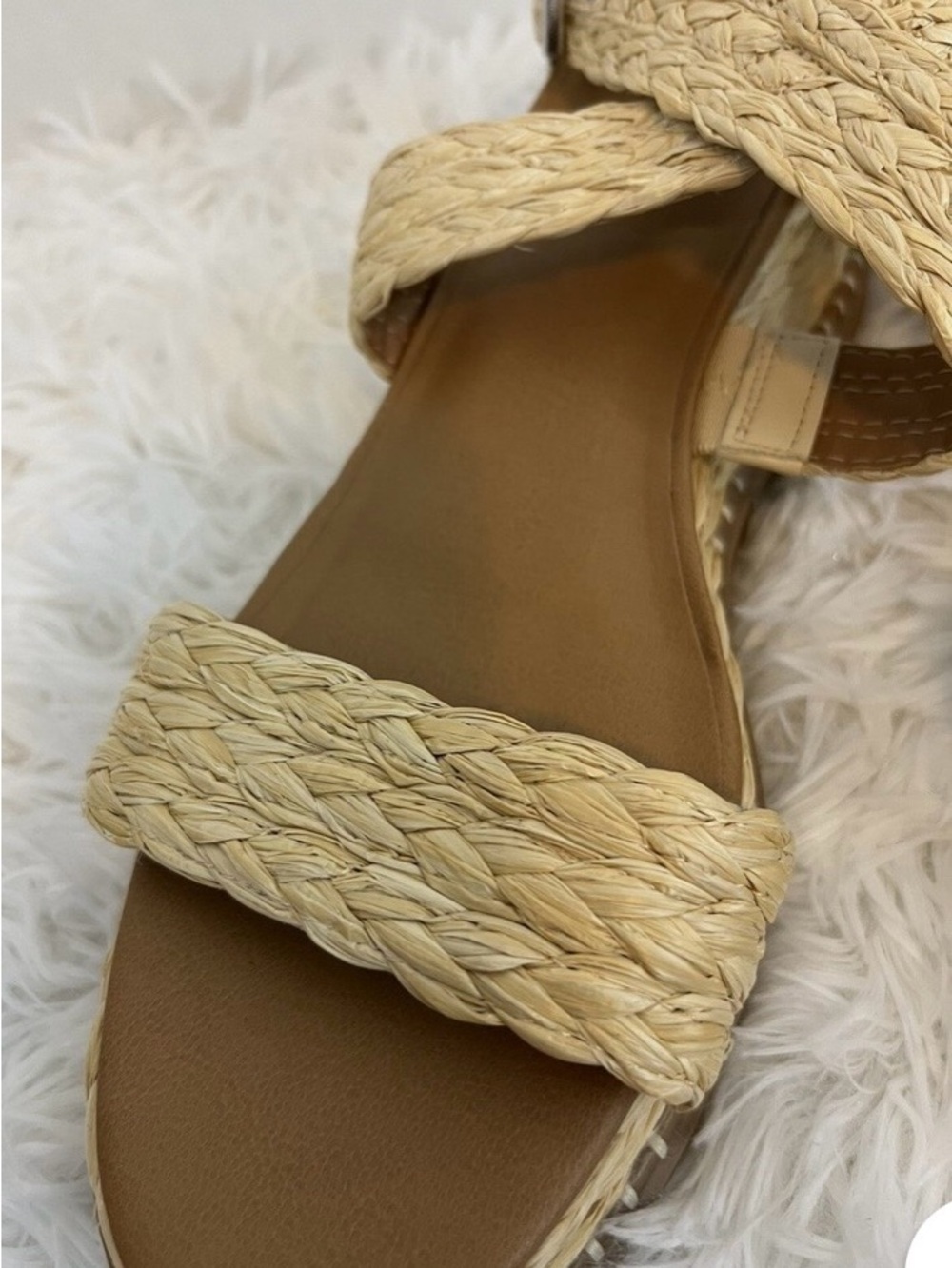 Universal Thread Braided Espadrille Platform Sandals in Cream - Picture 6 of 9